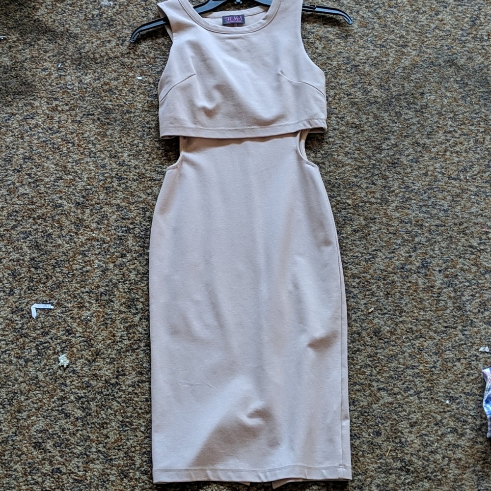 Fitted Nude Dress